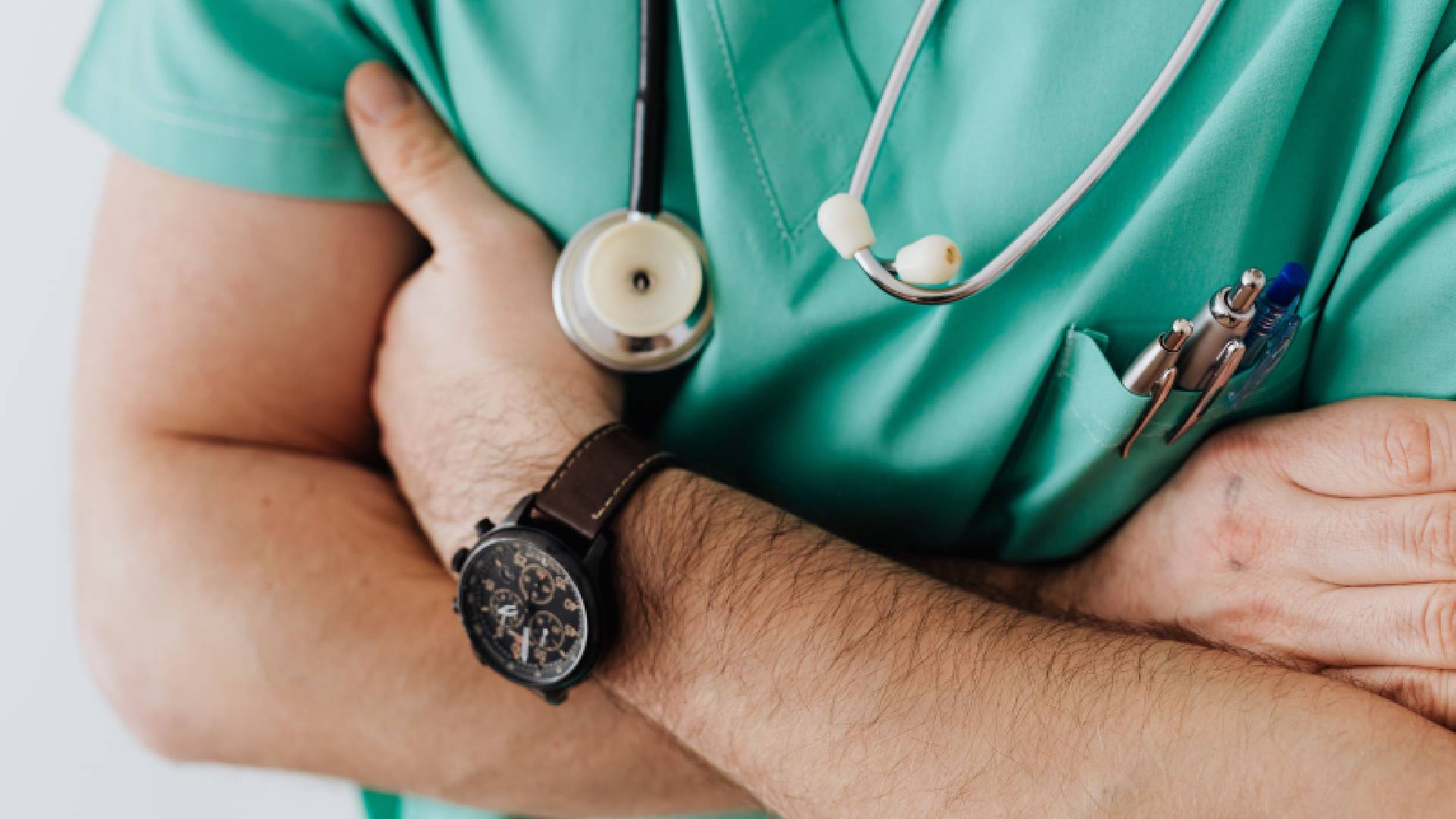 Health professional with stethoscope